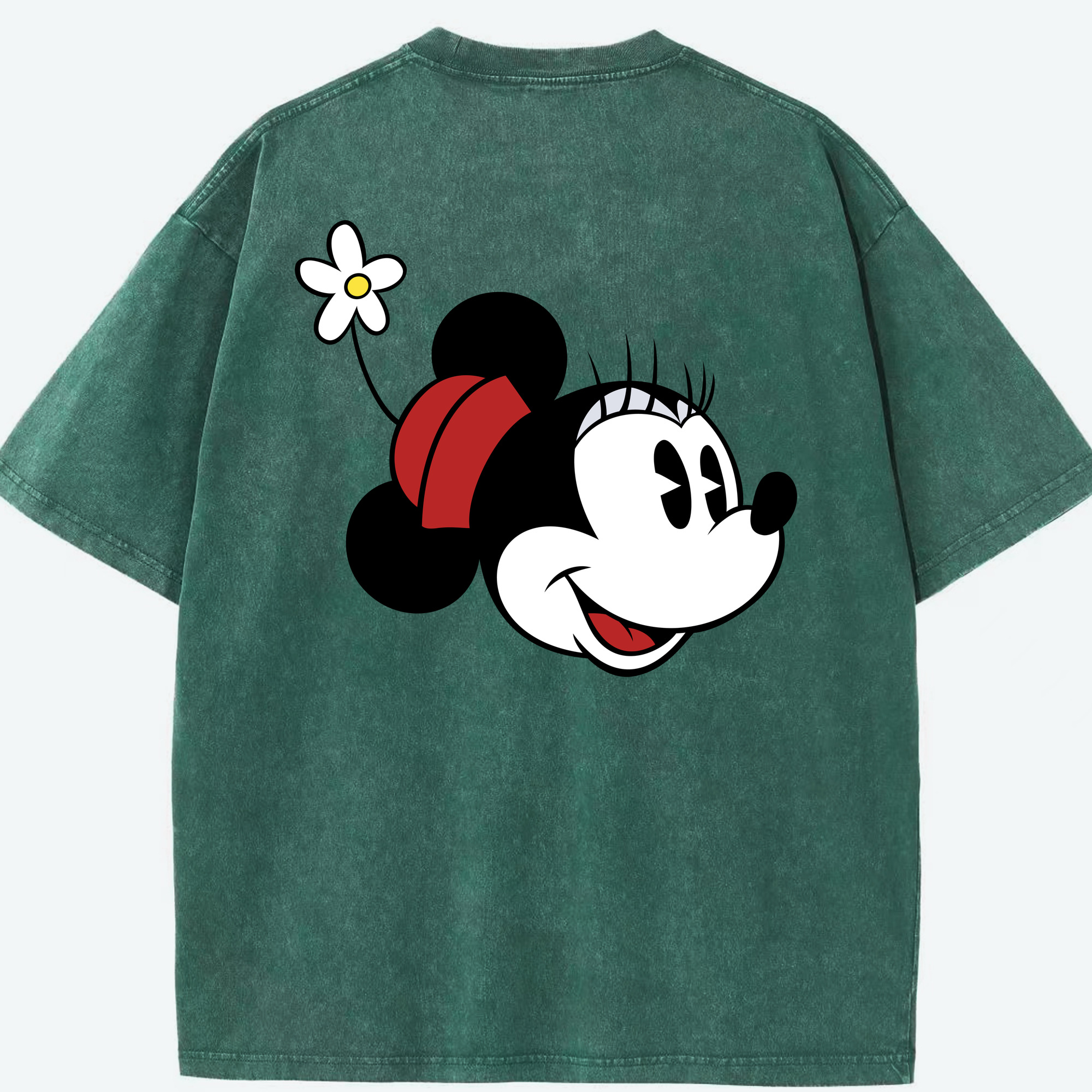 （画像用） ミッキーマウス Mickey Mouse 綿100% ヴィンテージ風 半袖Tシャツ（背面プリント）
